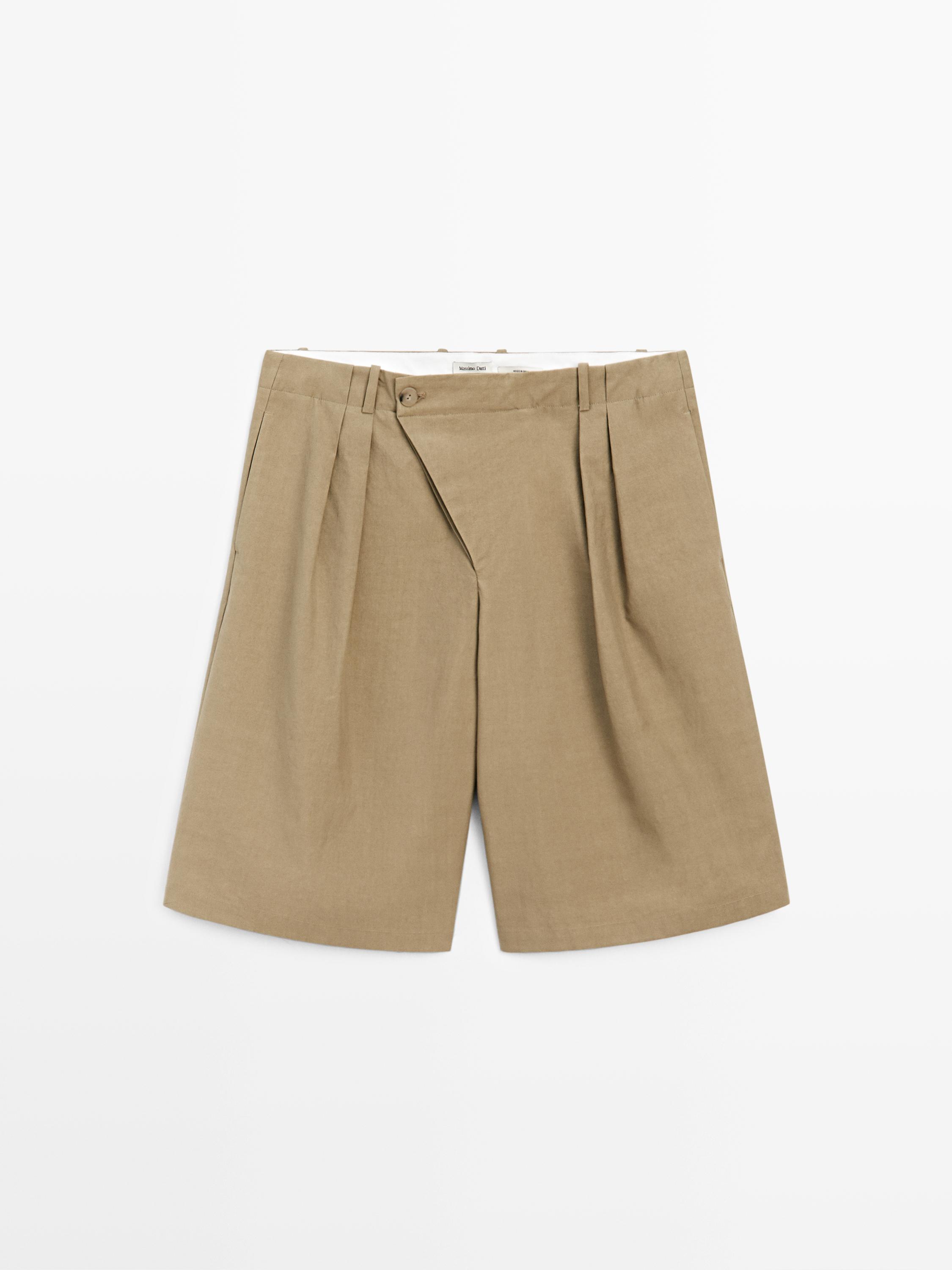 Bermuda shorts with crossover fastening - STUDIO
